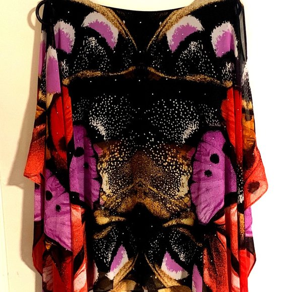 Sheer Butterfly Print Blouse - Picture 1 of 2